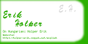 erik holper business card